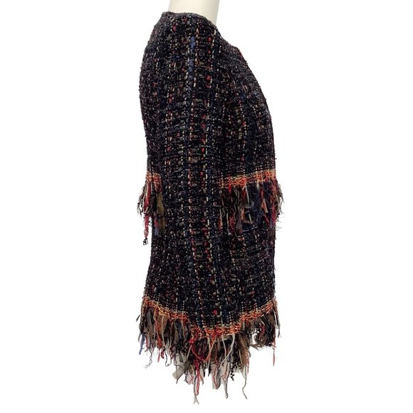 Chanel 2017A Black / Gold / Red / Navy Tweeded Tulle Jacket - Picture 2 of 5